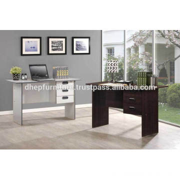 Table de bureau en bois avec tiroir et serrure